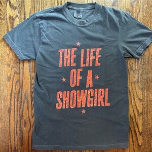 Life of a Showgirl Graphic Tee | Comfort Colors | Pepper Gray | Size S